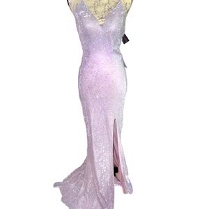 Elegant Lilac Purple & Silver Formal Gown Bridal Prom Dress NWT S/2/4